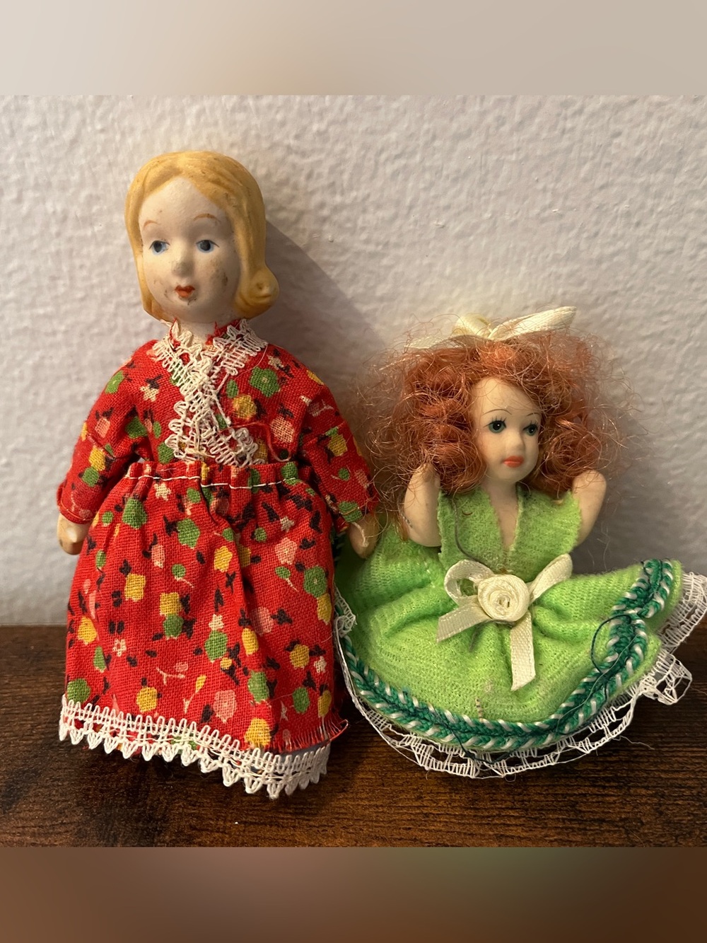 Vintage Porcelain Doll Set Small